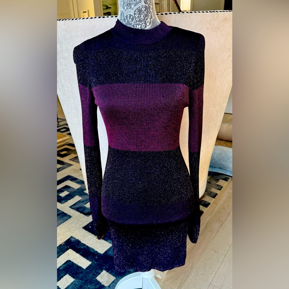 Bodycon metallic mini dress